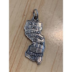 State of New Jersey Sterling Silver Jewelry Charm #travel